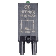 HFEN(G) Модуль индикации и защиты; зеленый LED; диод, 110...230В AC/DC, для розеток 18FF и 14FF
