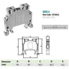1010144 MRK 4S Клеммник на DIN-рейку 4мм.кв. (черный)0914 Onka
